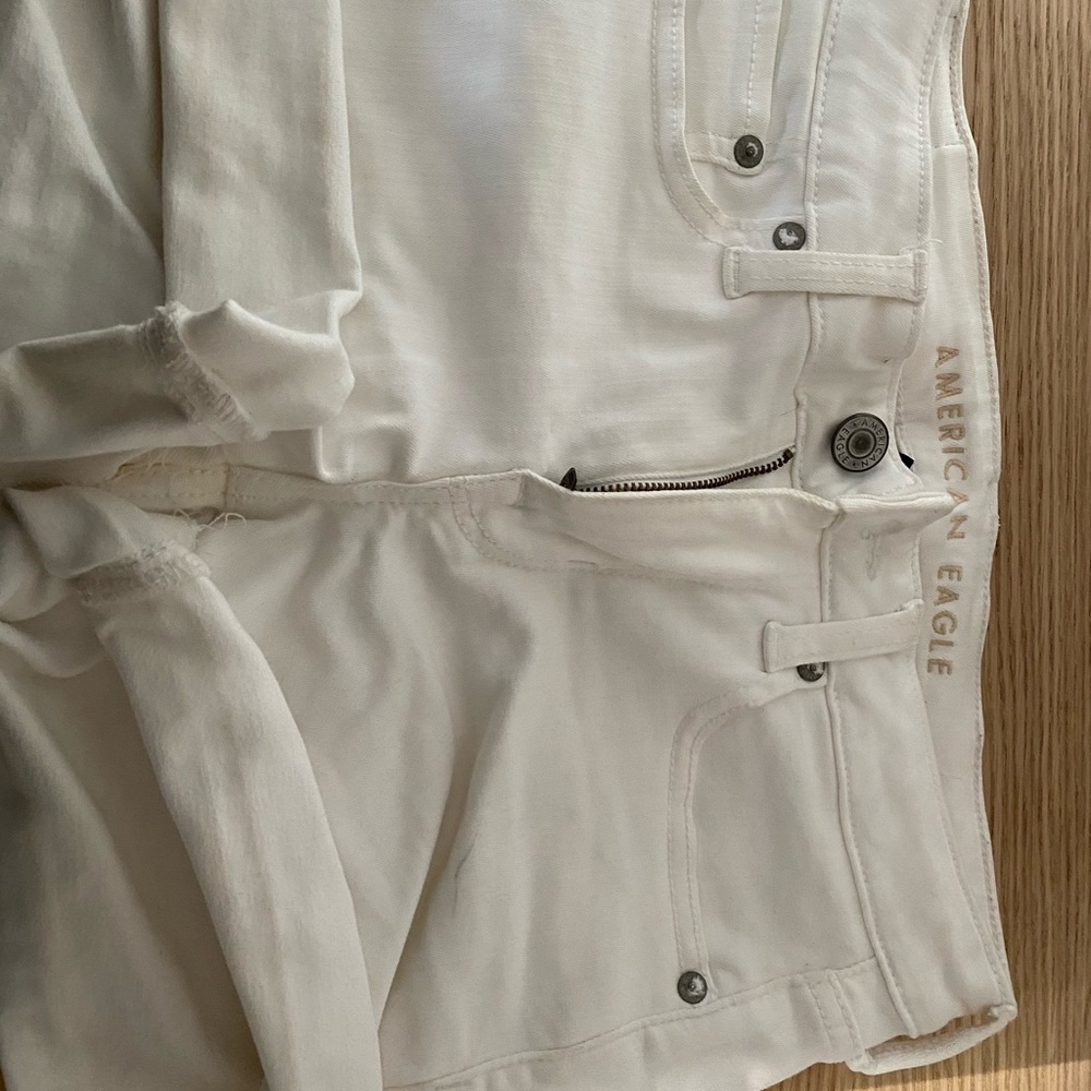 White Jean Shorts